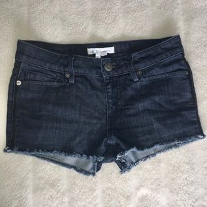 BCBG dark denim shorts